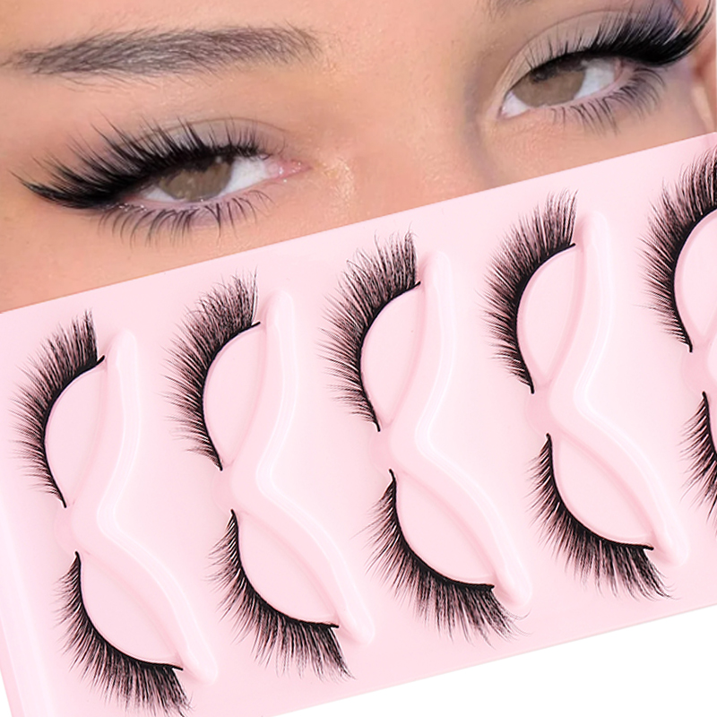 Eyelash Extension Cat Eye - 5 par puszystych sztucznych rzęs Fox