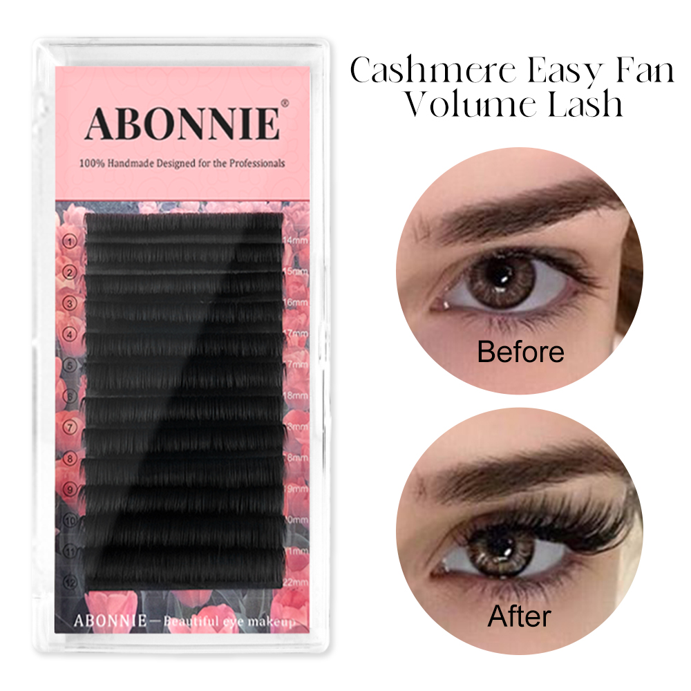 Eyelash Extension Human Hair - Abonnie Easy Fanning przedłużanie rzęs kwitnące