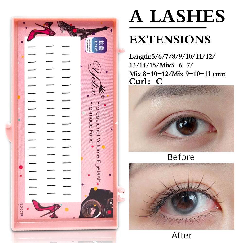 Eyelash Extensions - Yelix Naturalne Miękkie Pojedyncze Rzęsy Comic