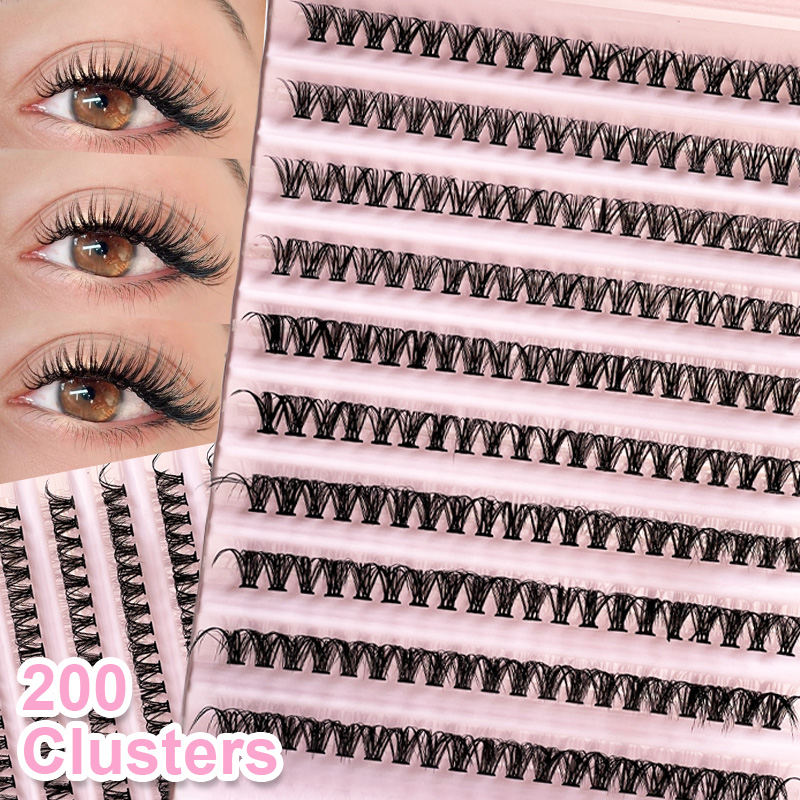 Eyelash Extensions - Rzęsy pojedyncze, kępki rzęs 8-16mm, 200