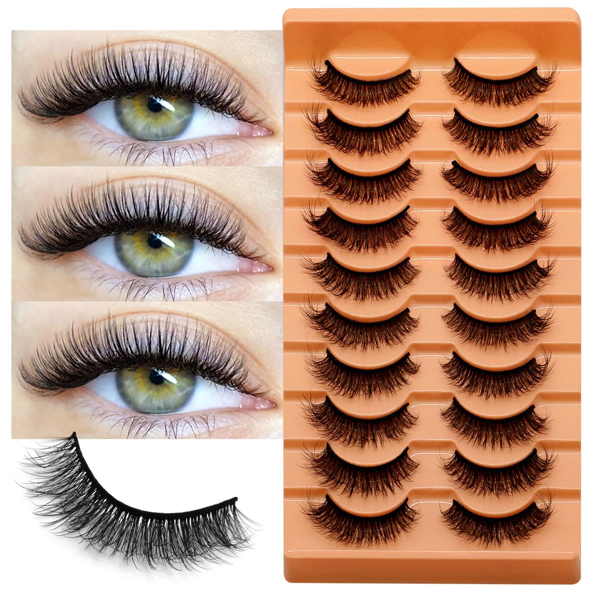 Faux Mink Lash - 10 Par Rzęs 6D Sztuczne Rzęsy