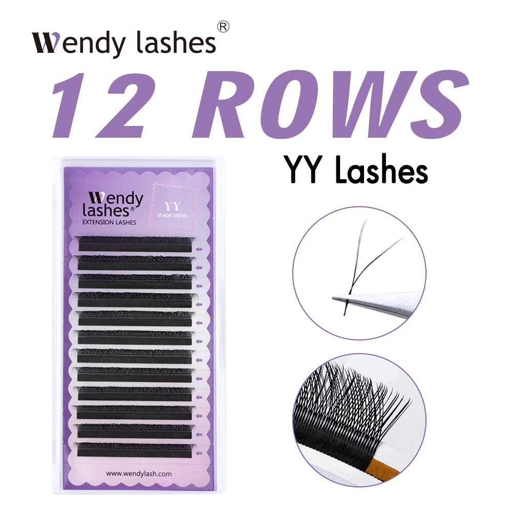 Eyelash Extension Human Hair - WENDY 2D YY Shape C/D Curl