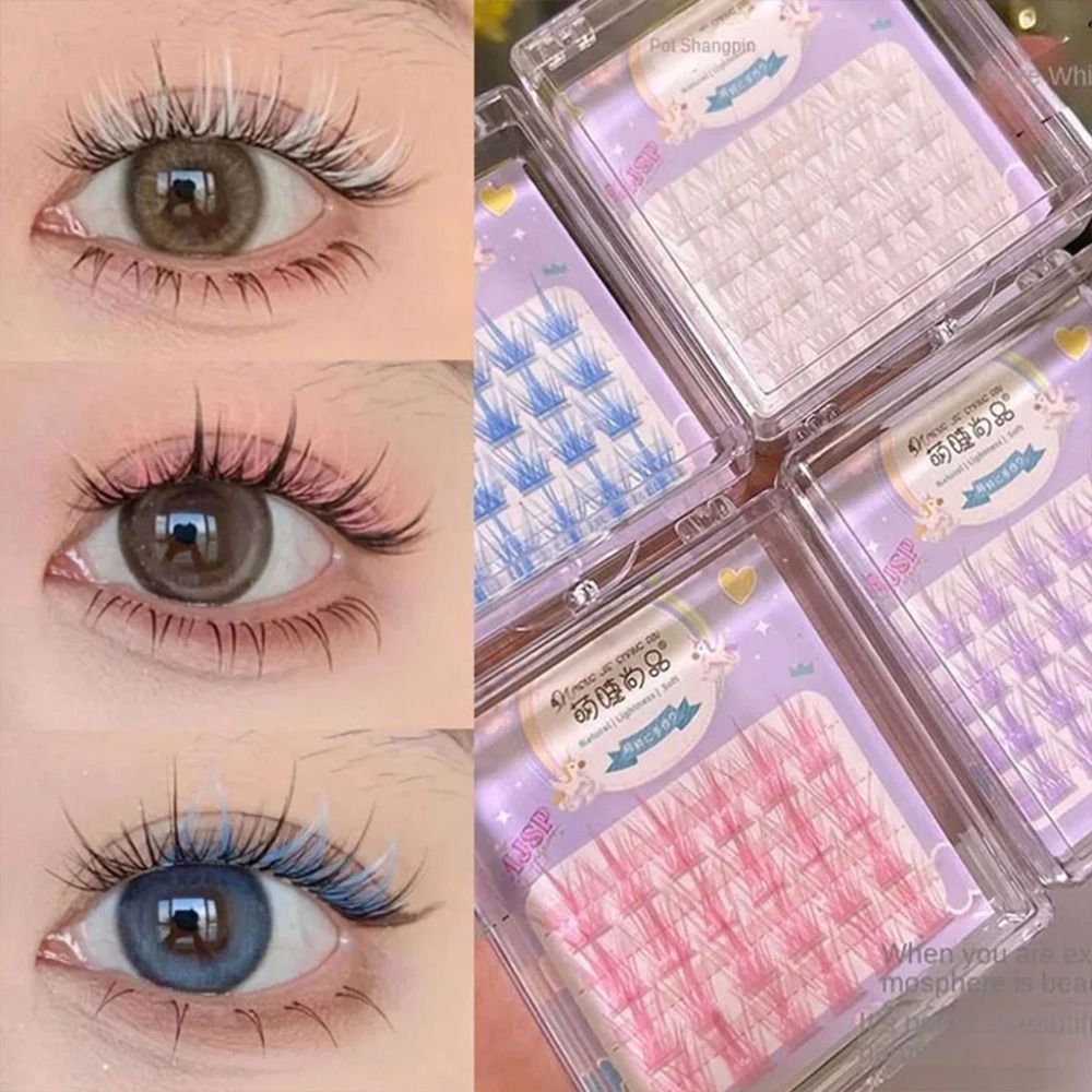 Kolorowe rzęsy segmentowe 3D z – Eyelash Extension Wispy recenzja i cena