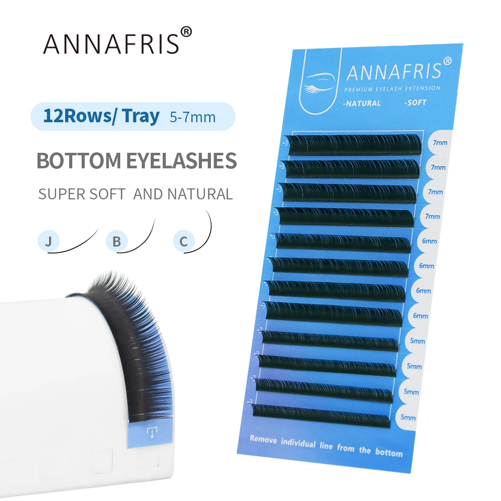 ANNAFRIS Dolne rzęsy 5-7mm Mix – Eyelash Extension Human Hair recenzja i cena