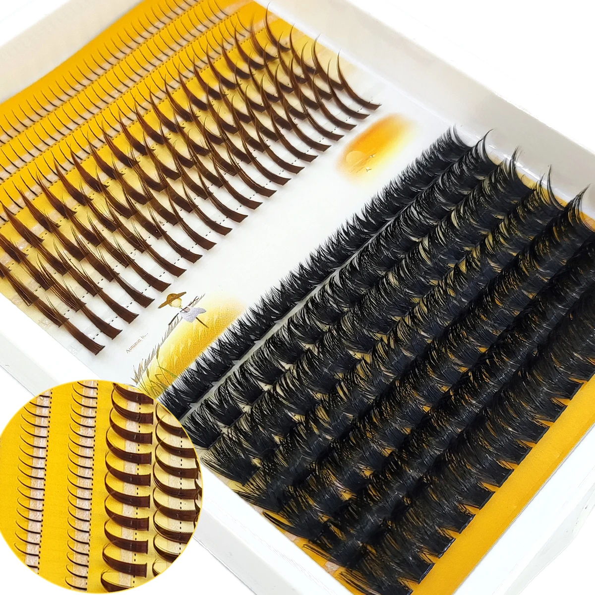 AMSDCN 60D-120D kępki rzęs 3D  – Eyelash Extension Doll Eye recenzja i cena