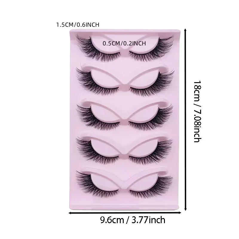 5 par kocie oko rzęs, sztuczne – Eyelash Extension Cat Eye Wispy recenzja i cena