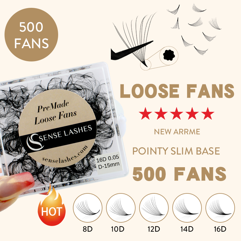 500 Ręcznie Robionych Luźnych  – Eyelash Extension Medium recenzja i cena